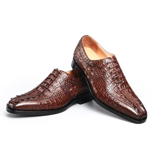 

dress shoes luxurious2021 crocodile casual leather summer men's entity, Black