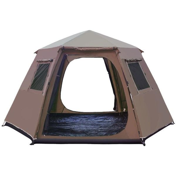 

tents and shelters 5-8 person use double layer waterproof outdoor camping tent with snow skirt automatic windproof ultralarge