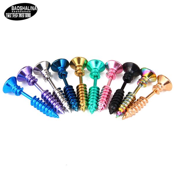 

screw earrings, personalized double face back earrings