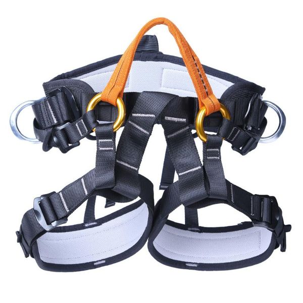 

professional outdoor sports safety belt rock mountain climbing harness waist support half body aerial survival cords, slings and webbing