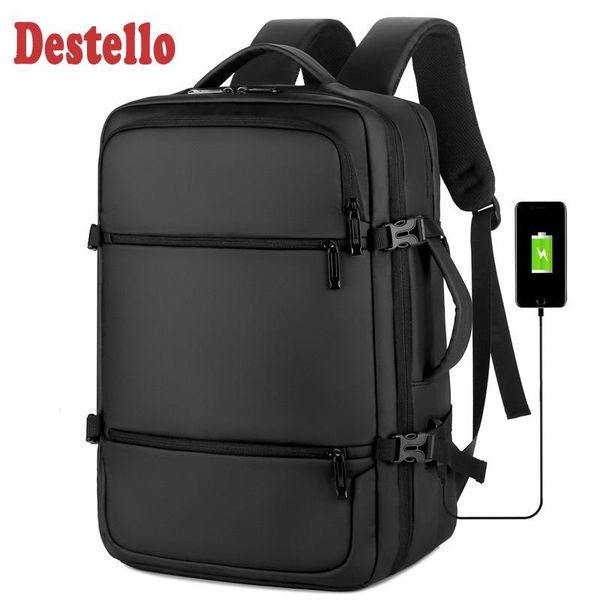 

backpack men student computer waterproof large capacity usb interface travel casual interlayer
