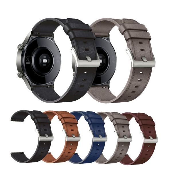 

watch bands available for huawei gt2 pro leather strap 22mm, Black;brown