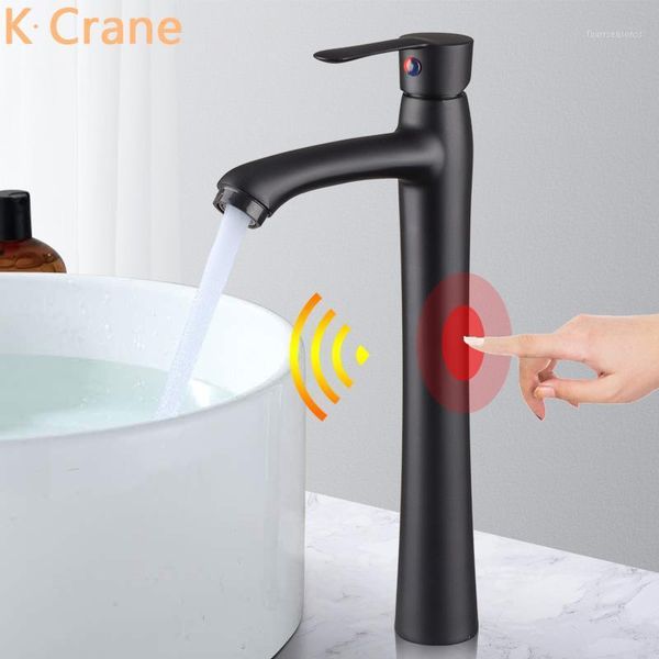 

touch sensor tap bathroom smart automatic sense faucet single cold basin sink tall grifo one hole deck mounted torneira modern faucets1
