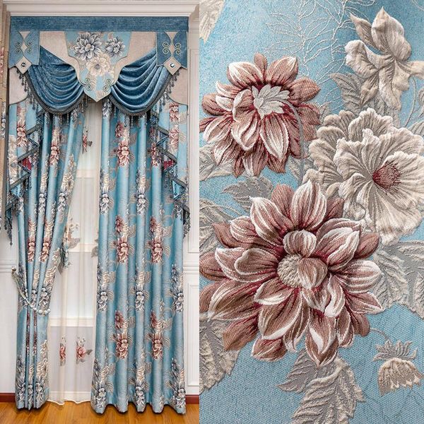 

curtain & drapes light luxury european classical high-end high-precision jacquard curtains for living room bedroom high shading