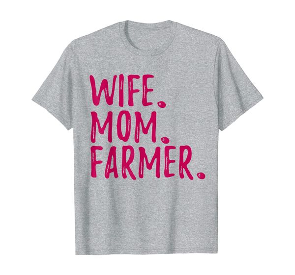 

wife mom farmer t-shirt, White;black