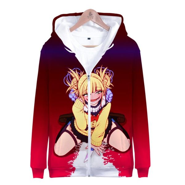 

men's jackets my hero academia zipper jacket girl boku no 3d hoodie anime cosplay school uniforms mens hoodies sweatshirt, Black;brown