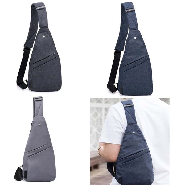 

dhl cycliing bags men nylon waterproof solid large capacity single fanny chest bag
