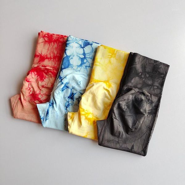 

yoga outfit women tie dye leggings high waisted sport pants seamless gym joggers
