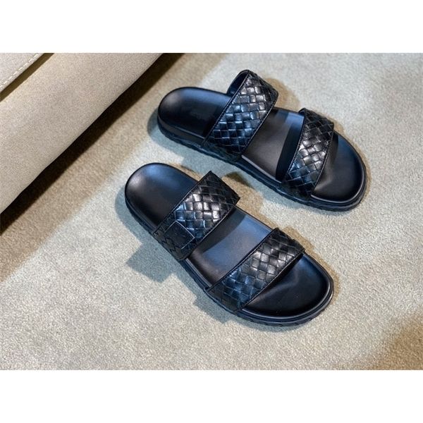 

official website 70% off outlet summer new two character sandals cowhide face outdoor red beach shoes guangzhou tide leather slippers factor, Black