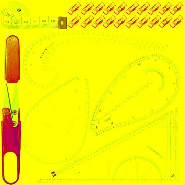 

sewing ruler multifunction french curve apparel sample making, cutting ruler, sleeve measure plastic notions & tools, Black