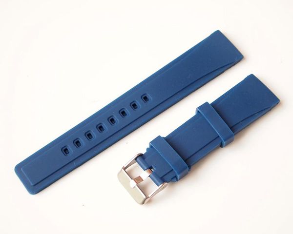 

watch bands 20mm silicone dive sport rubber strap with spring ba, Black;brown