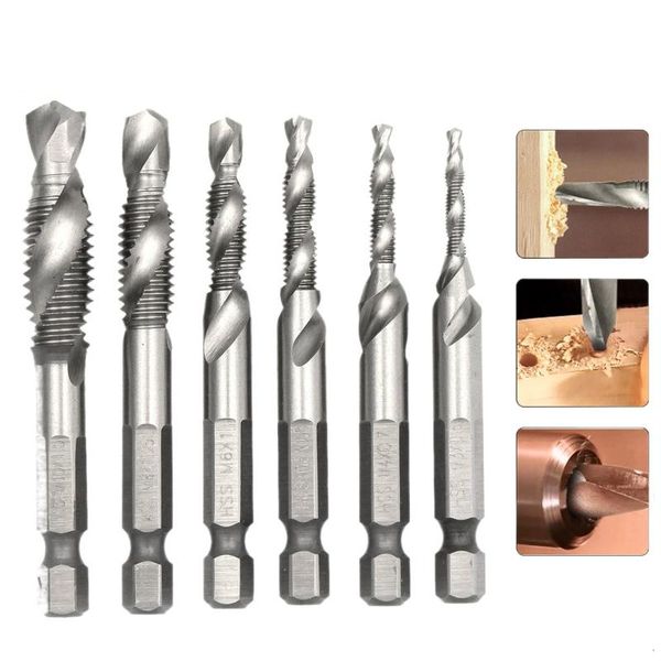 

db-c4 hss 1/4 inch hex shank combination metric drill tap bit m3/m4/m5/m6/m8/m10 kitchen faucets