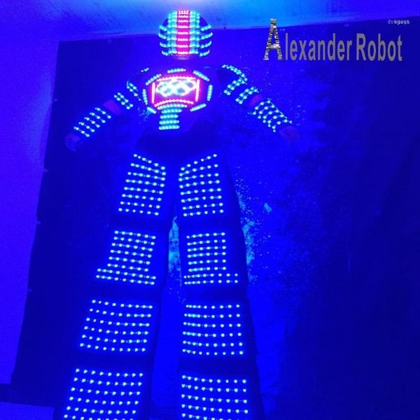 

laser robot costume /led clothing/light suits/ led luminous costume/ trajes de1, Black;red