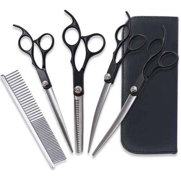 

hair scissors 7 inch screw stainless steel animal salon pet dog grooming set