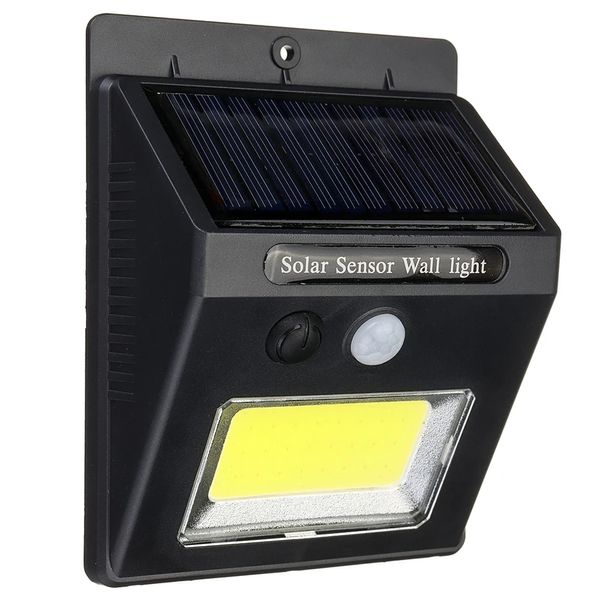 Solar Power Super Bright COB 24 LED PIR Sensore di movimento Lampada da parete per esterni Lampada impermeabile senza fili