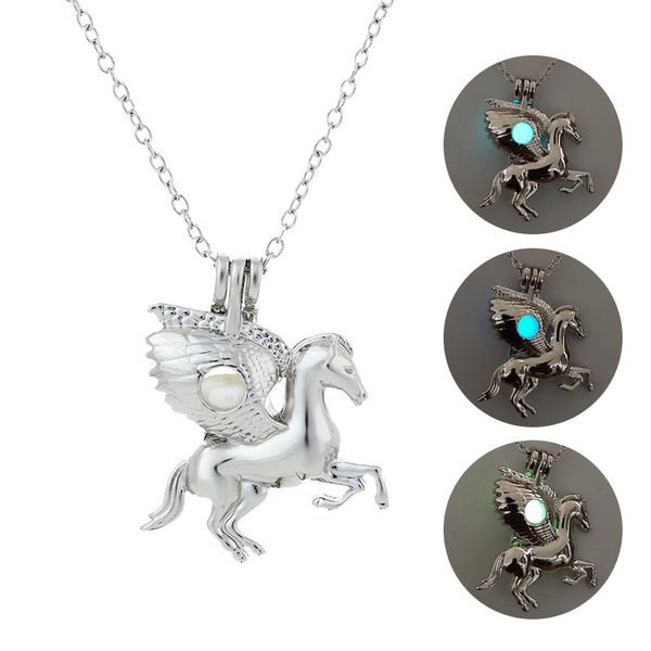 

pony multicolor necklace luminous accessories, Silver