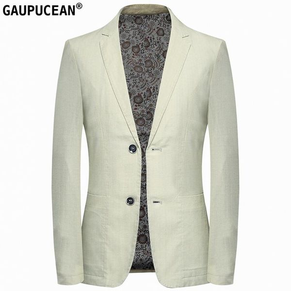 

men's suits & blazers linen breathable cool anti-microbial thin slim man suit jacket quality fashion casual spring summer single breast, White;black