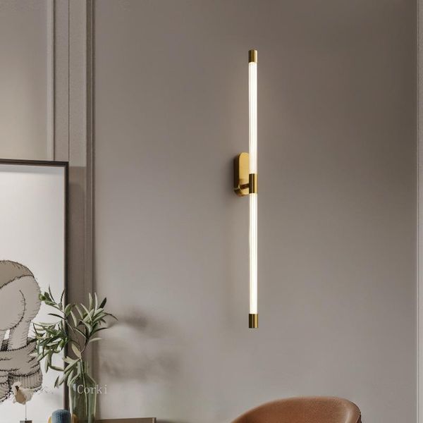 

wall lamps modern acrylic led luxury geometric lines lights bedroom bedside lamp living room background decor lighting