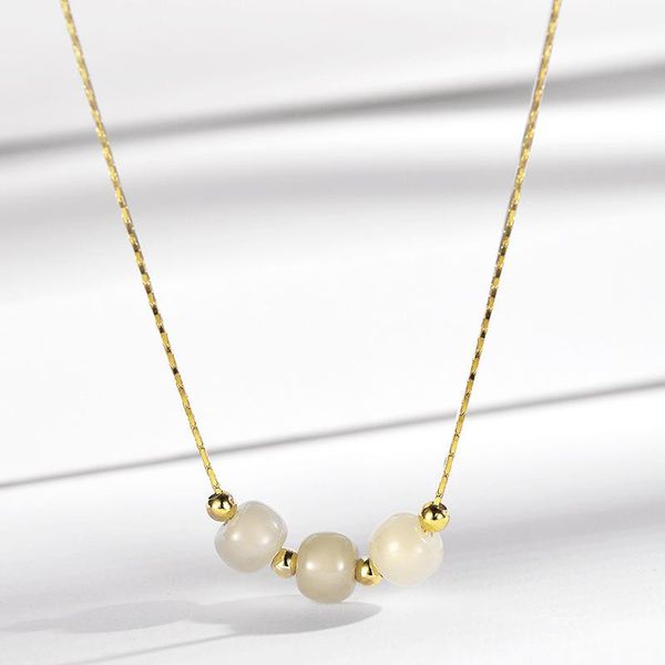 

pendant necklaces necklace for woman sansheng iii transit bead niche design high-level simple pendant., Silver