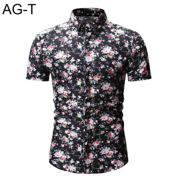 

mens printed floral shirts casual cotton shirts short sleeve shirt summer big size new arrival, White;black