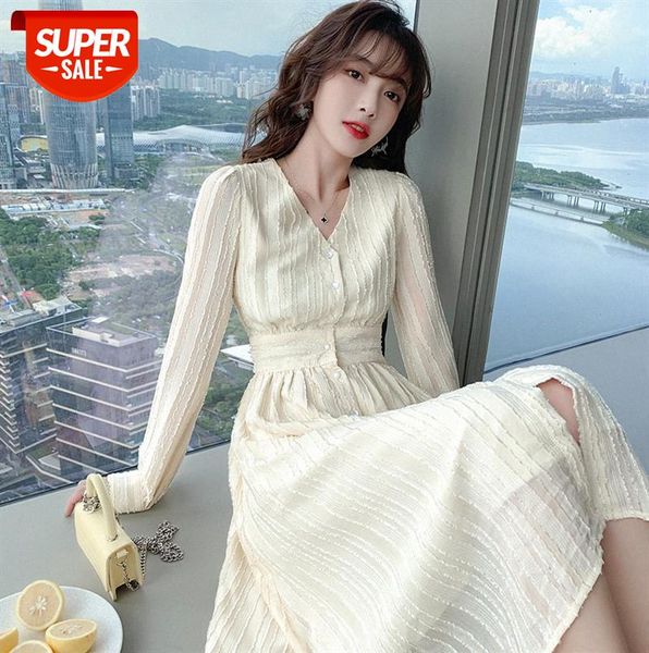 

[nuts] french retro temperament slim dress, goddess fan mingyuan chiffon dress #ai6m, Black;gray