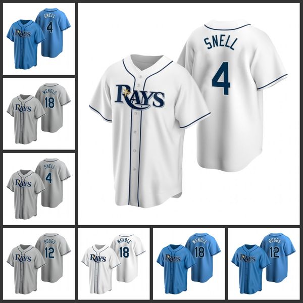 

tampa bay rays men blake snell joey wendle wade boggs women youth jersey, Black