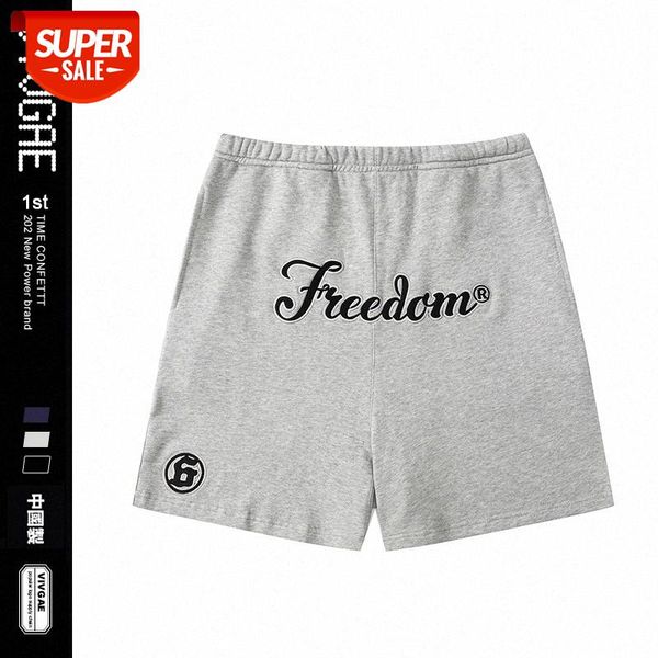 

vivgae men's letter embroidery thin street hip hop casual shorts and women's straight pants #c39x, Black