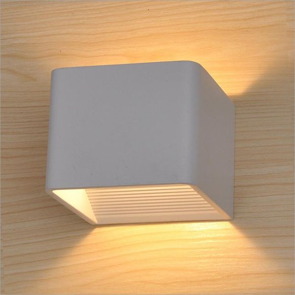 

wall lamps dimmable 10w 15w 20w square aluminum led for livingroom bedroom as decoration sconce lighting lamparas ac110v 220v