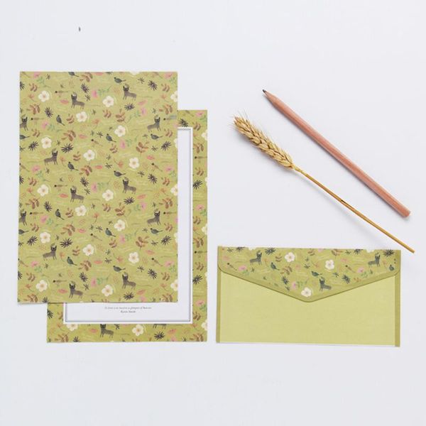 

gift wrap 10sets a5 flower printing envelope and letter paper lovely writing stationery envelopes kit (mixed pattern 30pcs envelop 60p