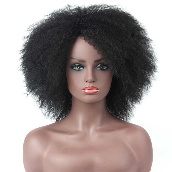 Perucas femininas cabeças fffy masculina e explosivo cabelo curto curto preto marrom claro escuro