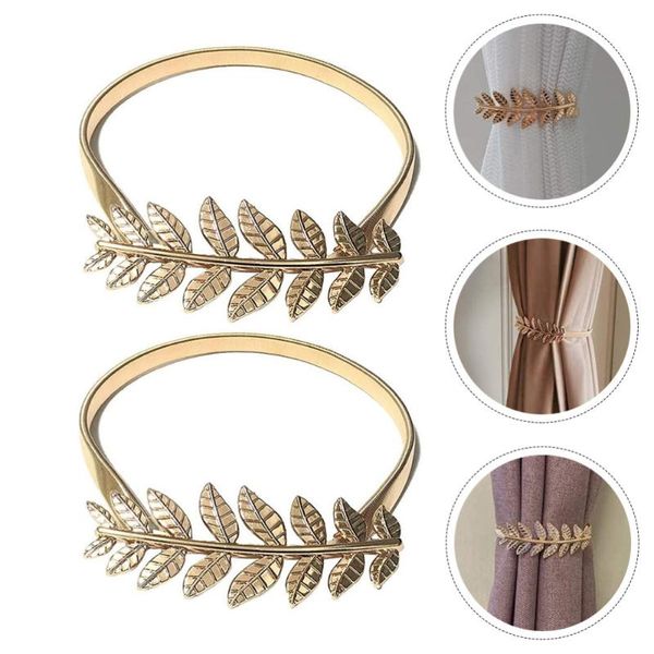 

curtain & drapes 2pcs simple modern spring tie rope chic leaf carving