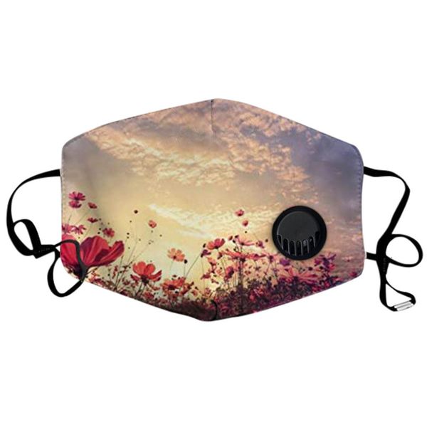

dustproof 3d digital printing washable mask can put pm2.5 filter element