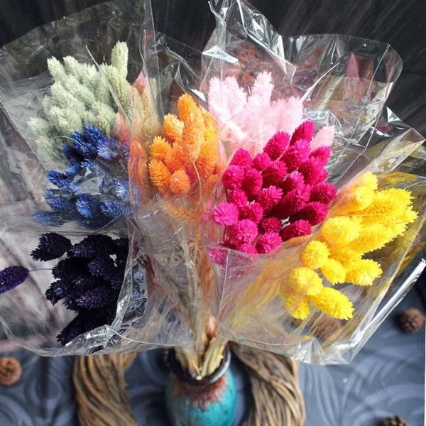 

decorative flowers & wreaths 100/pcs gem grass, dried bouquet, natural flowers, diy home decoration, living room flower arrangement