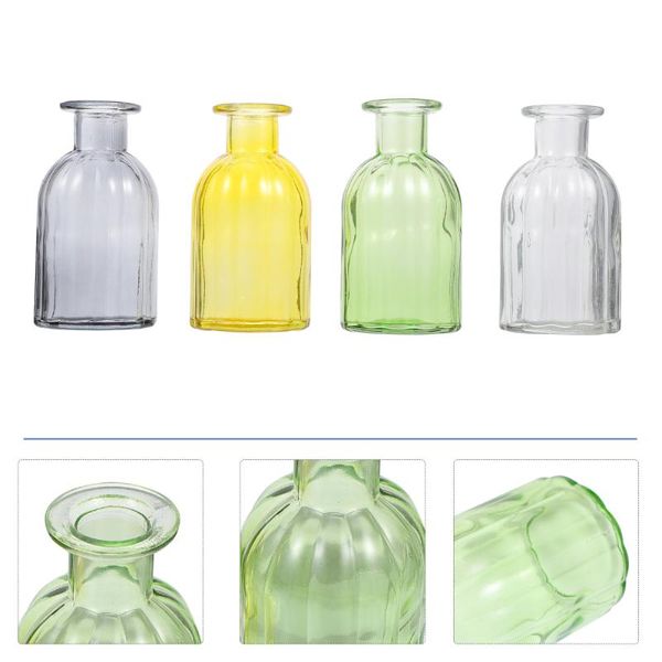 

vases 4 pcs retro style glass flower delicate for home decoration