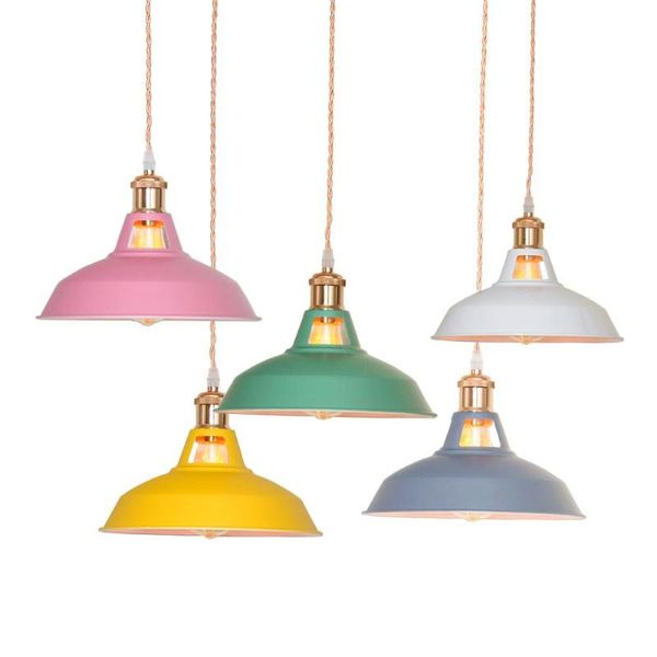

pendant lamps led lights northern europe style for dining room living decoration simple macaron coffee bar bedside hanging lamp