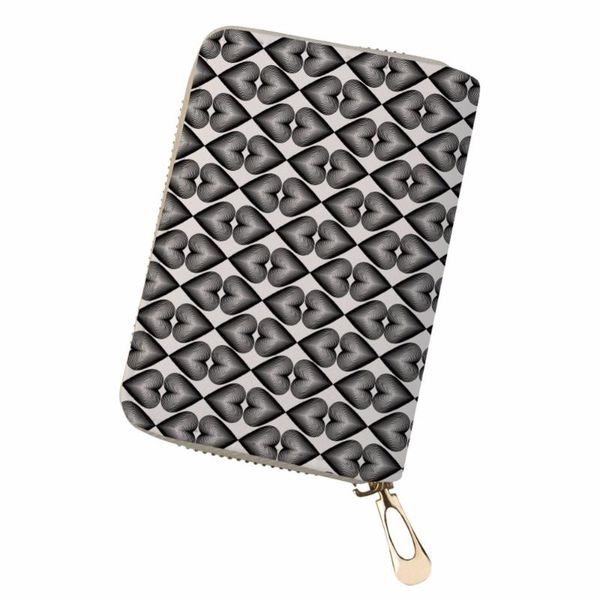 

card holders noisydesigns id holder pu leather purses black and white spiral stripe printing for travel slim wallet, Brown;gray