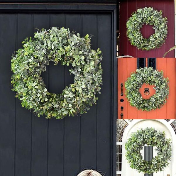 

decorative flowers & wreaths front door artificial spring summer green hanging garland for home wedding wall window decoration (17'&#03