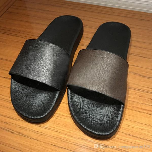 

slippers men beach classic flat summer lazy designer cartoon big head flops leather mens slides l bath women shoes lady sandals, Black