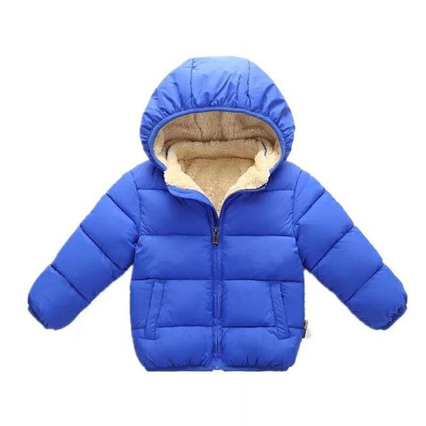 

coat ace love kids winter jackets 2021 solid hooded baby girls boys cotton thincken coats infant outerwear warm clothes, Blue;gray