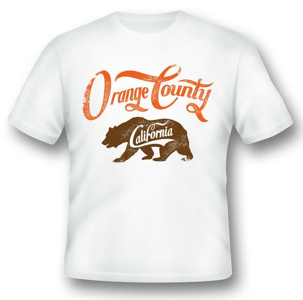 

orange county california bear black or white tee shirt, White;black
