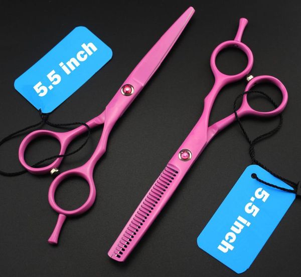 

hair scissors professional 5.5 inch japan pink set cutting shears makeup haircut thinning barber tools hairdressing
