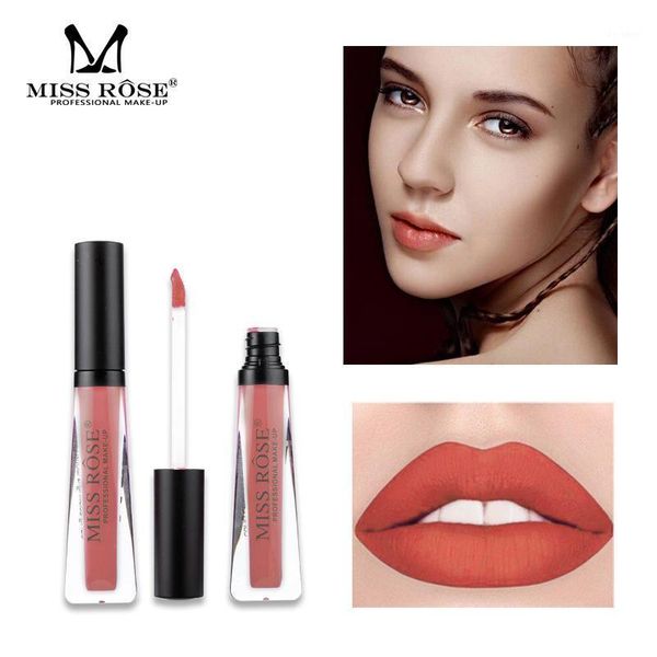 

rose six-color matte lip gloss, transparent tube is not easy to stick, cup fade, waterproof glaze1