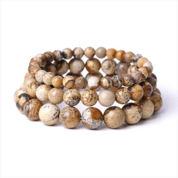 

beaded, strands natural quartzite beaded bracelets bangles 6mm 8mm 10mm handmade string bead for women men jewelry, Black