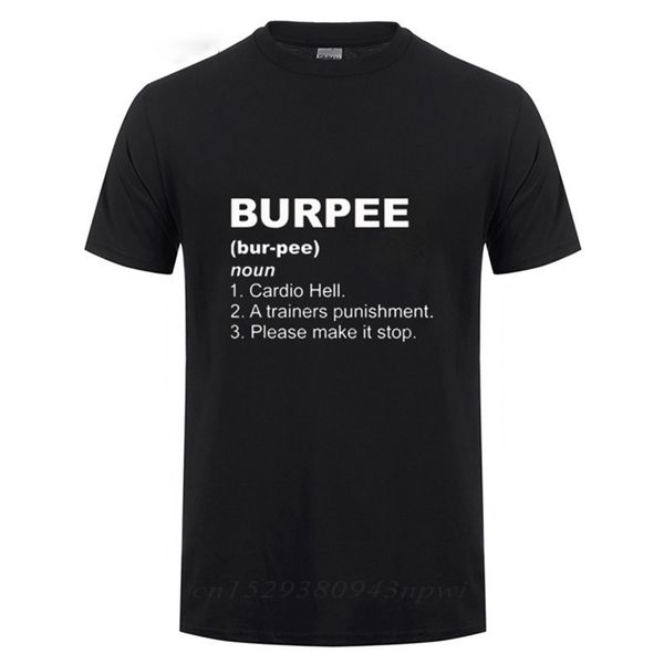 Büro Burpee Definition T-shirt Lustiges Geburtstagsgeschenk für Männer Streetwear Lose Baumwolle T-Shirt Crossfit Workout Kleidung 210714