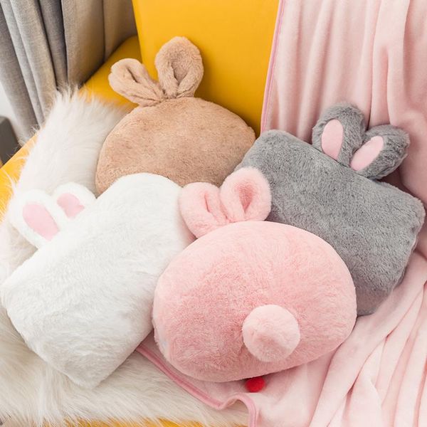

soft cartoon plush cushion pillow backrest throw stuffed hand warmer student dormitory warm gift cushion/decorative