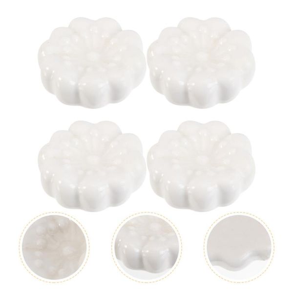 

chopsticks 4pcs ceramic cutlery chopstick stand creative household small ornament (white)