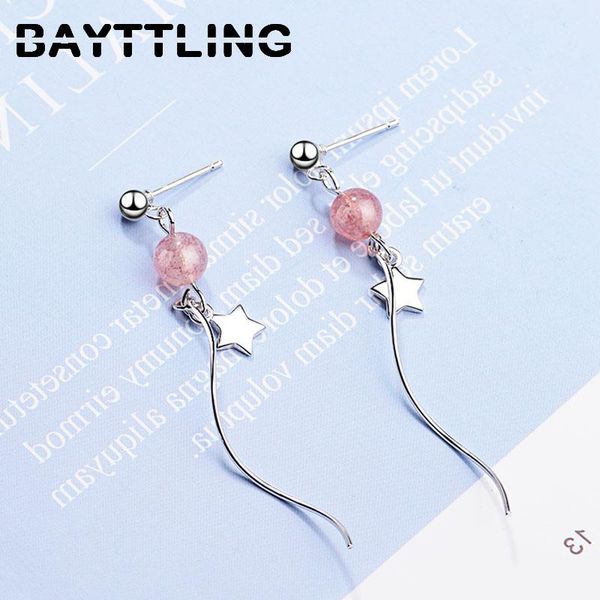 

dangle & chandelier bayttling 925 sterling silver 56mm exquisite round moonstone wave star drop earrings for woman fashion party jewelry gif