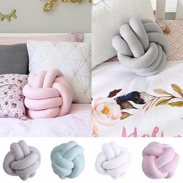 

pillow 1pc creative soft knot cushion knotted ball home sofa office decor