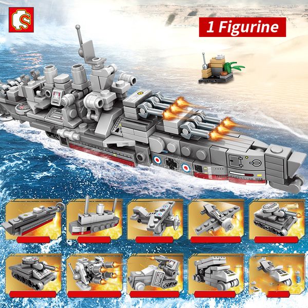 

sembo block 240pcs 10 in 1 building blocks children toys 2021 kids bricks blocks military warship aircraft tank mini figures boy