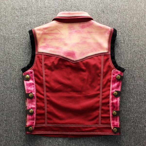 

men's vests vintage motorcycle 2021 style genuine leather vest men plus size 4xl horsehide splicing slim fit short natural, Black;white